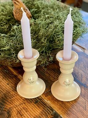 Set of 2 Vintage Pfaltzgraff Candle Holders